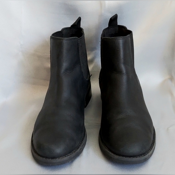 Timberland Chelsea Boots, Size 8, Black Leather, 1" Heel, Round Toe, Style A2JGG - Picture 4 of 10